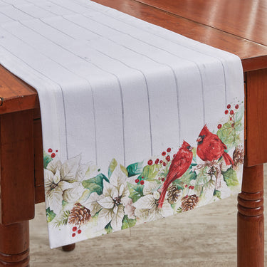 Poinsettia Pine Table Runner 36